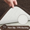 image:imageGray Bathroom Rug Set 2 Piece Bath Mat 21x34 ampU Shape Toilet Rug 21x21  AbsorbentWashableNon Slip Bathroom Rugs SetsContour Mat for ToiletBrown