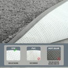 image:imageGray Bathroom Rug Set 2 Piece Bath Mat 21x34 ampU Shape Toilet Rug 21x21  AbsorbentWashableNon Slip Bathroom Rugs SetsContour Mat for ToiletGrey