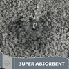 image:imageGray Bathroom Rug Set 2 Piece Bath Mat 21x34 ampU Shape Toilet Rug 21x21  AbsorbentWashableNon Slip Bathroom Rugs SetsContour Mat for ToiletGrey
