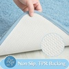 image:imageGray Bathroom Rug Set 2 Piece Bath Mat 21x34 ampU Shape Toilet Rug 21x21  AbsorbentWashableNon Slip Bathroom Rugs SetsContour Mat for ToiletLight Blue