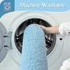 image:imageGray Bathroom Rug Set 2 Piece Bath Mat 21x34 ampU Shape Toilet Rug 21x21  AbsorbentWashableNon Slip Bathroom Rugs SetsContour Mat for ToiletLight Blue