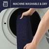 image:imageGray Bathroom Rug Set 2 Piece Bath Mat 21x34 ampU Shape Toilet Rug 21x21  AbsorbentWashableNon Slip Bathroom Rugs SetsContour Mat for ToiletNavy Blue