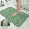 image:imageGray Bathroom Rug Set 2 Piece Bath Mat 21x34 ampU Shape Toilet Rug 21x21  AbsorbentWashableNon Slip Bathroom Rugs SetsContour Mat for ToiletSage Green