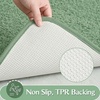 image:imageGray Bathroom Rug Set 2 Piece Bath Mat 21x34 ampU Shape Toilet Rug 21x21  AbsorbentWashableNon Slip Bathroom Rugs SetsContour Mat for ToiletSage Green