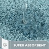 image:imageGray Bathroom Rug Set 2 Piece Bath Mat 21x34 ampU Shape Toilet Rug 21x21  AbsorbentWashableNon Slip Bathroom Rugs SetsContour Mat for ToiletSpa Blue