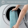 image:imageGray Bathroom Rug Set 2 Piece Bath Mat 21x34 ampU Shape Toilet Rug 21x21  AbsorbentWashableNon Slip Bathroom Rugs SetsContour Mat for ToiletSpa Blue