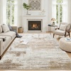 image:imageHOMORE 5x7 Area Rug Grey Rugs for Living Room Modern Carpet for Bedroom  AbstractWashableLow PileNon Slip Rugs for Dining Room DormBeige