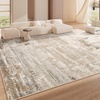 image:imageHOMORE 5x7 Area Rug Grey Rugs for Living Room Modern Carpet for Bedroom  AbstractWashableLow PileNon Slip Rugs for Dining Room DormBeige