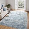image:imageHOMORE 5x7 Area Rug Grey Rugs for Living Room Modern Carpet for Bedroom  AbstractWashableLow PileNon Slip Rugs for Dining Room DormBlue