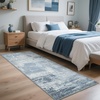 image:imageHOMORE 5x7 Area Rug Grey Rugs for Living Room Modern Carpet for Bedroom  AbstractWashableLow PileNon Slip Rugs for Dining Room DormBlue
