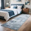 image:imageHOMORE 5x7 Area Rug Grey Rugs for Living Room Modern Carpet for Bedroom  AbstractWashableLow PileNon Slip Rugs for Dining Room DormBlue