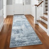 image:imageHOMORE 5x7 Area Rug Grey Rugs for Living Room Modern Carpet for Bedroom  AbstractWashableLow PileNon Slip Rugs for Dining Room DormBlue