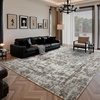 image:imageHOMORE 5x7 Area Rug Grey Rugs for Living Room Modern Carpet for Bedroom  AbstractWashableLow PileNon Slip Rugs for Dining Room DormBrown
