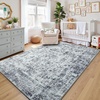 image:imageHOMORE 5x7 Area Rug Grey Rugs for Living Room Modern Carpet for Bedroom  AbstractWashableLow PileNon Slip Rugs for Dining Room DormClassic Grey