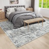 image:imageHOMORE 5x7 Area Rug Grey Rugs for Living Room Modern Carpet for Bedroom  AbstractWashableLow PileNon Slip Rugs for Dining Room DormClassic Grey