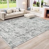 image:imageHOMORE 5x7 Area Rug Grey Rugs for Living Room Modern Carpet for Bedroom  AbstractWashableLow PileNon Slip Rugs for Dining Room DormClassic Grey