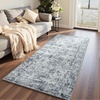 image:imageHOMORE 5x7 Area Rug Grey Rugs for Living Room Modern Carpet for Bedroom  AbstractWashableLow PileNon Slip Rugs for Dining Room DormClassic Grey