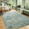 image:imageHOMORE 5x7 Area Rug Grey Rugs for Living Room Modern Carpet for Bedroom  AbstractWashableLow PileNon Slip Rugs for Dining Room DormGreen