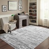 image:imageHOMORE 5x7 Area Rug Grey Rugs for Living Room Modern Carpet for Bedroom  AbstractWashableLow PileNon Slip Rugs for Dining Room DormGrey