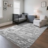 image:imageHOMORE 5x7 Area Rug Grey Rugs for Living Room Modern Carpet for Bedroom  AbstractWashableLow PileNon Slip Rugs for Dining Room DormGrey