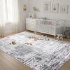 image:imageHOMORE 5x7 Area Rug Grey Rugs for Living Room Modern Carpet for Bedroom  AbstractWashableLow PileNon Slip Rugs for Dining Room DormGrey