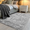image:imageHOMORE 5x7 Area Rug Grey Rugs for Living Room Modern Carpet for Bedroom  AbstractWashableLow PileNon Slip Rugs for Dining Room DormGrey