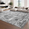 image:imageHOMORE 5x7 Area Rug Grey Rugs for Living Room Modern Carpet for Bedroom  AbstractWashableLow PileNon Slip Rugs for Dining Room DormGrey