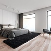 image:imageHOMORE 6x9 Area Rug for Living Room Black Fluffy Rugs for Bedroom  FluffySoft and Comfy Carpet for Kids Room Cute Carpets for Boys Girls Nursery Home DecorBlack