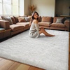 image:imageHOMORE 6x9 Area Rug for Living Room Black Fluffy Rugs for Bedroom  FluffySoft and Comfy Carpet for Kids Room Cute Carpets for Boys Girls Nursery Home DecorIvory