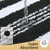 image:imageHOMORE Bathroom Runner Rug 24x60 Inch Washable Non Slip Bathroom Rug Long Absorbent Bath Rugs Quickly Dry Plush Bath Mats for Sink Shower Floor Navy BlueBlack