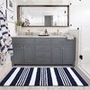 image:imageHOMORE Bathroom Runner Rug 24x60 Inch Washable Non Slip Bathroom Rug Long Absorbent Bath Rugs Quickly Dry Plush Bath Mats for Sink Shower Floor Navy BlueNavy