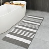 image:imageHOMORE Bathroom Runner Rug 24x60 Inch Washable Non Slip Bathroom Rug Long Absorbent Bath Rugs Quickly Dry Plush Bath Mats for Sink Shower Floor Navy BlueGrey