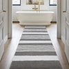 image:imageHOMORE Bathroom Runner Rug 24x60 Inch Washable Non Slip Bathroom Rug Long Absorbent Bath Rugs Quickly Dry Plush Bath Mats for Sink Shower Floor Navy BlueGrey