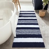 image:imageHOMORE Bathroom Runner Rug 24x60 Inch Washable Non Slip Bathroom Rug Long Absorbent Bath Rugs Quickly Dry Plush Bath Mats for Sink Shower Floor Navy BlueNavy