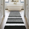 image:imageHOMORE Bathroom Runner Rug 24x60 Inch Washable Non Slip Bathroom Rug Long Absorbent Bath Rugs Quickly Dry Plush Bath Mats for Sink Shower Floor Navy BlueBlack