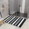 image:imageHOMORE Bathroom Runner Rug 24x60 Inch Washable Non Slip Bathroom Rug Long Absorbent Bath Rugs Quickly Dry Plush Bath Mats for Sink Shower Floor Navy BlueBlack