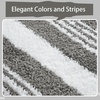 image:imageHOMORE Bathroom Runner Rug 24x60 Inch Washable Non Slip Bathroom Rug Long Absorbent Bath Rugs Quickly Dry Plush Bath Mats for Sink Shower Floor Navy BlueGrey