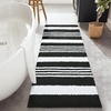 image:imageHOMORE Bathroom Runner Rug 24x60 Inch Washable Non Slip Bathroom Rug Long Absorbent Bath Rugs Quickly Dry Plush Bath Mats for Sink Shower Floor Navy BlueBlack
