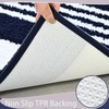 image:imageHOMORE Bathroom Runner Rug 24x60 Inch Washable Non Slip Bathroom Rug Long Absorbent Bath Rugs Quickly Dry Plush Bath Mats for Sink Shower Floor Navy BlueNavy