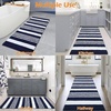 image:imageHOMORE Bathroom Runner Rug 24x60 Inch Washable Non Slip Bathroom Rug Long Absorbent Bath Rugs Quickly Dry Plush Bath Mats for Sink Shower Floor Navy BlueNavy