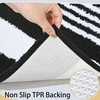 image:imageHOMORE Bathroom Runner Rug 24x60 Inch Washable Non Slip Bathroom Rug Long Absorbent Bath Rugs Quickly Dry Plush Bath Mats for Sink Shower Floor Navy BlueBlack