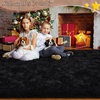 image:imageHOMORE Bedroom Rug 3x5 Black Rugs for Living Room Luxury Fluffy Area Rugs for Indoor Entrance Non Slip Kids Rug for Nursery Girls Boys DormBlack