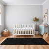 image:imageHOMORE Bedroom Rug 3x5 Black Rugs for Living Room Luxury Fluffy Area Rugs for Indoor Entrance Non Slip Kids Rug for Nursery Girls Boys DormBlack