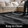 image:imageHOMORE Bedroom Rug 3x5 Black Rugs for Living Room Luxury Fluffy Area Rugs for Indoor Entrance Non Slip Kids Rug for Nursery Girls Boys DormBlack and Grey