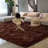 image:imageHOMORE Bedroom Rug 3x5 Black Rugs for Living Room Luxury Fluffy Area Rugs for Indoor Entrance Non Slip Kids Rug for Nursery Girls Boys DormBrown