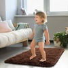 image:imageHOMORE Bedroom Rug 3x5 Black Rugs for Living Room Luxury Fluffy Area Rugs for Indoor Entrance Non Slip Kids Rug for Nursery Girls Boys DormBrown