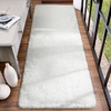 image:imageHOMORE Bedroom Rug 3x5 Black Rugs for Living Room Luxury Fluffy Area Rugs for Indoor Entrance Non Slip Kids Rug for Nursery Girls Boys DormIvory