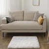 image:imageHOMORE Bedroom Rug 3x5 Black Rugs for Living Room Luxury Fluffy Area Rugs for Indoor Entrance Non Slip Kids Rug for Nursery Girls Boys DormIvory
