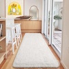 image:imageHOMORE Bedroom Rug 3x5 Black Rugs for Living Room Luxury Fluffy Area Rugs for Indoor Entrance Non Slip Kids Rug for Nursery Girls Boys DormIvory