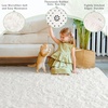 image:imageHOMORE Bedroom Rug 3x5 Black Rugs for Living Room Luxury Fluffy Area Rugs for Indoor Entrance Non Slip Kids Rug for Nursery Girls Boys DormIvory